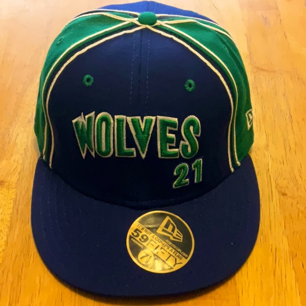 New ERA 59/FIFTY T-Wolves 21 Kevin Garnett NBA Fitted Baseball Cap